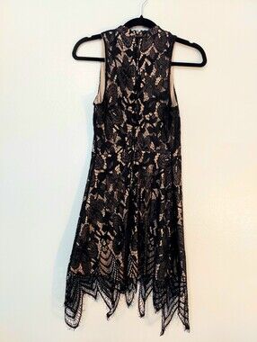 Love, Fire Black Lace Overlay Dress Size Small